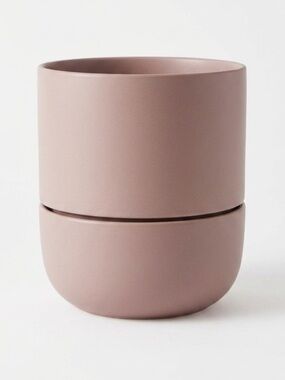 NIB Fable Home Large Matte Ceramic Planter in Shoreline Sand